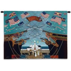 Dockside Marriage Tapestry Wall Hanging