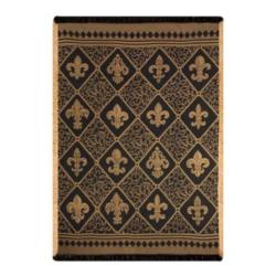 Fleur De Lis Damask Throw Blanket