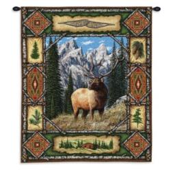 Elk Lodge Tapestry Wall Hanging