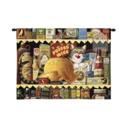 Ethel the Gourmet Cat Tapestry Wall Hanging