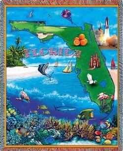 Florida State Tapestry Throw