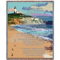  NEW Footprints In The Sand Sympathy Tapestry Throw