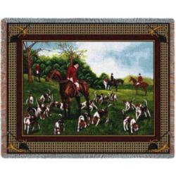 Fox Hunt Tapestry Throw