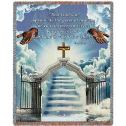 2 Peter 1:11Heaven's Gate 2 Tapestry Throw