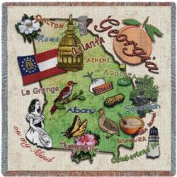 Georgia State Tapestry Lap Throw