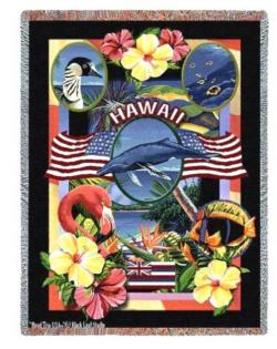 Hawaii State Tapestry Throw