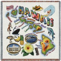 Hawaii State Tapestry Lap Throw