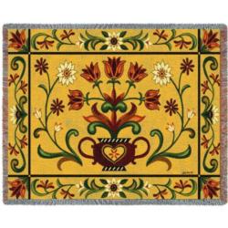 Heritage Floral - Folk Art Tapestry Throw