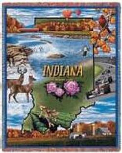 Indiana State Tapestry Throw