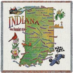 Indiana State Tapestry Lap Throw