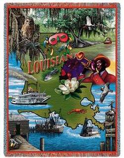 Louisianna State Tapestry Throw