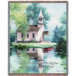 Psalm 122:1 Lakeside Scripture Tapestry Throw (Spanish Verison)