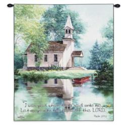 Psalm 122:1 Lakeside Scripture Tapestry Wall Hanging