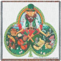 Leprechaun Tapestry Throw