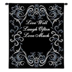 Life Scroll - Licorice Tapestry Wall Hanging
