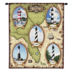 Lighthouses of the Southeast II Tapestry Wall Hanging