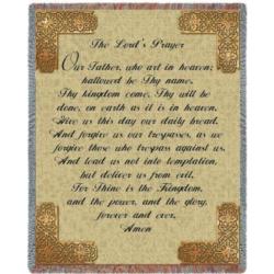 Matt 6:13-19 Lord's Prayer Tapestry Throw