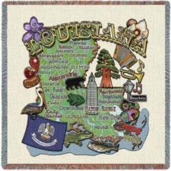 Louisiana State Tapestry Lap Throw