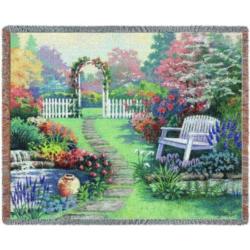 Loved One Garden Bench Tapestry Throw