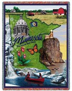 Minnesota State Tapestry Throw