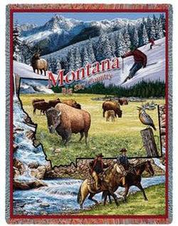 Montana State Tapestry Throw