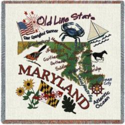 Maryland State Tapestry Lap Throw
