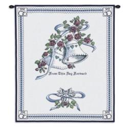 Wedding - Matrimony Blue Wedding Tapestry Wall Hanging