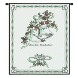 Wedding - Matrimony Green Wedding Tapestry Wall Hanging