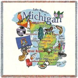 Michigan State Tapestry Lap Throw