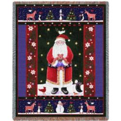  NEW Midnight Santa Tapestry Throw