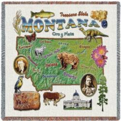 Montana State Tapestry Lap Throw