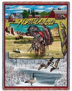 North Dakota State Tapestry Throw