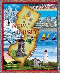 New Jersey State Tapestry Throw