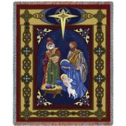 Nativity Christmas Tapestry Throw