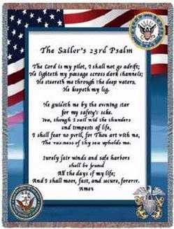 United States Navy Prayer Throw Blanket