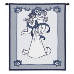 New Angel And Baby Blue Wall Hanging