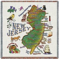 New Jersey State Tapestry Lap Throw