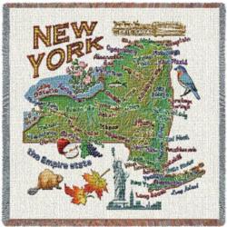 New York State Tapestry Lap Throw