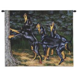 Doberman Pinchers, - Night Song Tapestry Wall Hangings