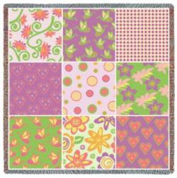 Nine Patch Flower - Lap Square Blanket