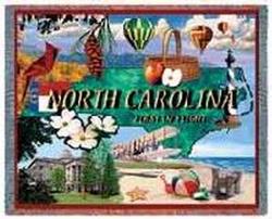 North Carolina State Tapestry Throw