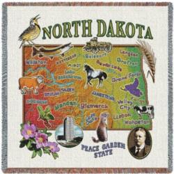North Dakota State Tapestry Lap Throw