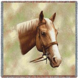 Palomino Horse Tapestry Throw