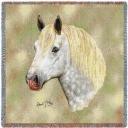 Percheron Horse Tapestry Throw