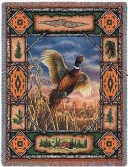 Pheasant Lodge Tapestry Throw