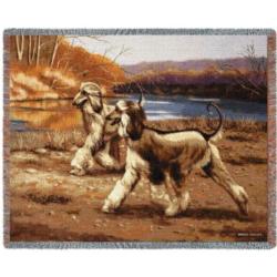 Afghan Hound River Walk Tapestry Throw