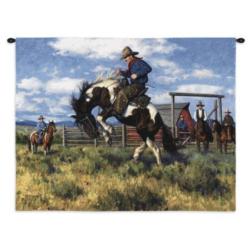 Bronco. A Rough Start Tapestry Wall Hanging