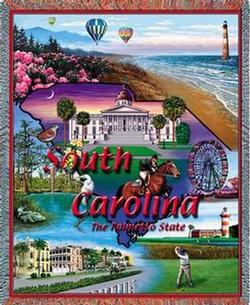 South Carolina State Tapestry Throw