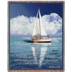 Matthew 6:33 Sailboat Tapestry Throw  