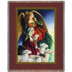 Angel and Shepherd Boy Tapestry Throw